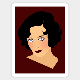 Young Joan Crawford Portrait Sticker